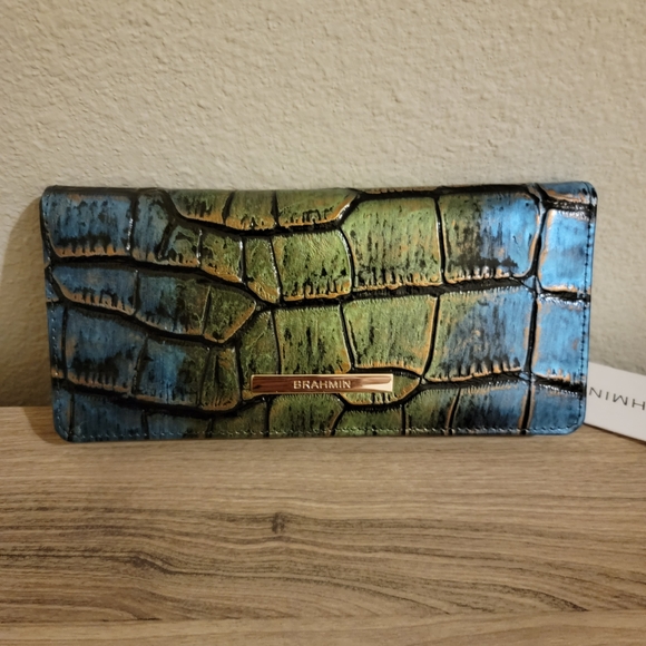 NEW Leather Brahmin MARITIME CELTICA Ady Slim Wallet NWT - Picture 8 of 9